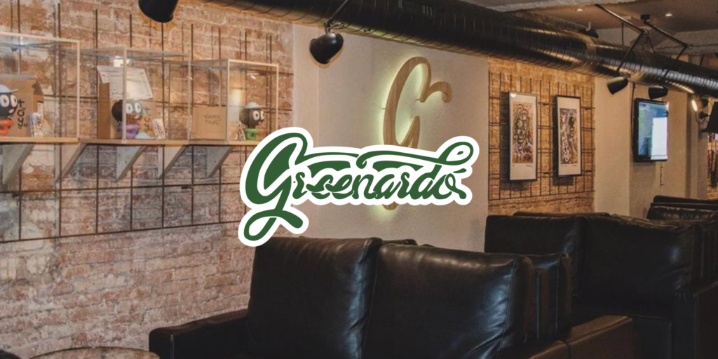 Greenardo Cannabis Club in Barcelona Spain Social club lobby with couches